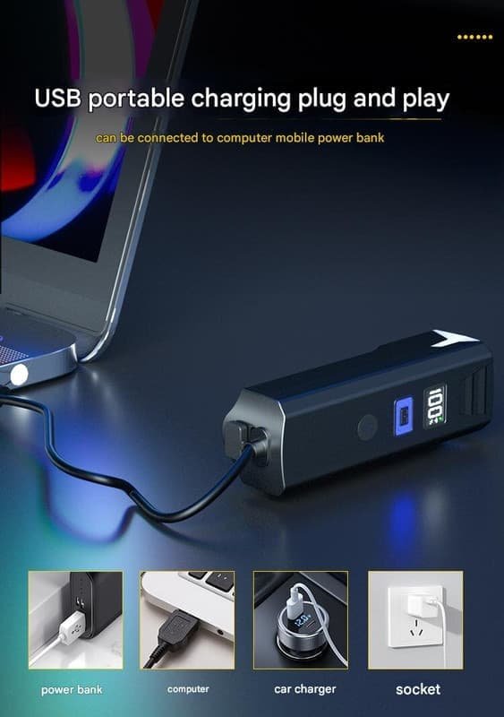 Bike Headlight - Rechargeable LED Bicycle Front Light, 85° Floodlight (Battery Display Model) - V888-Elosung22579 V888 ELOSUNG22579 202503282112 04