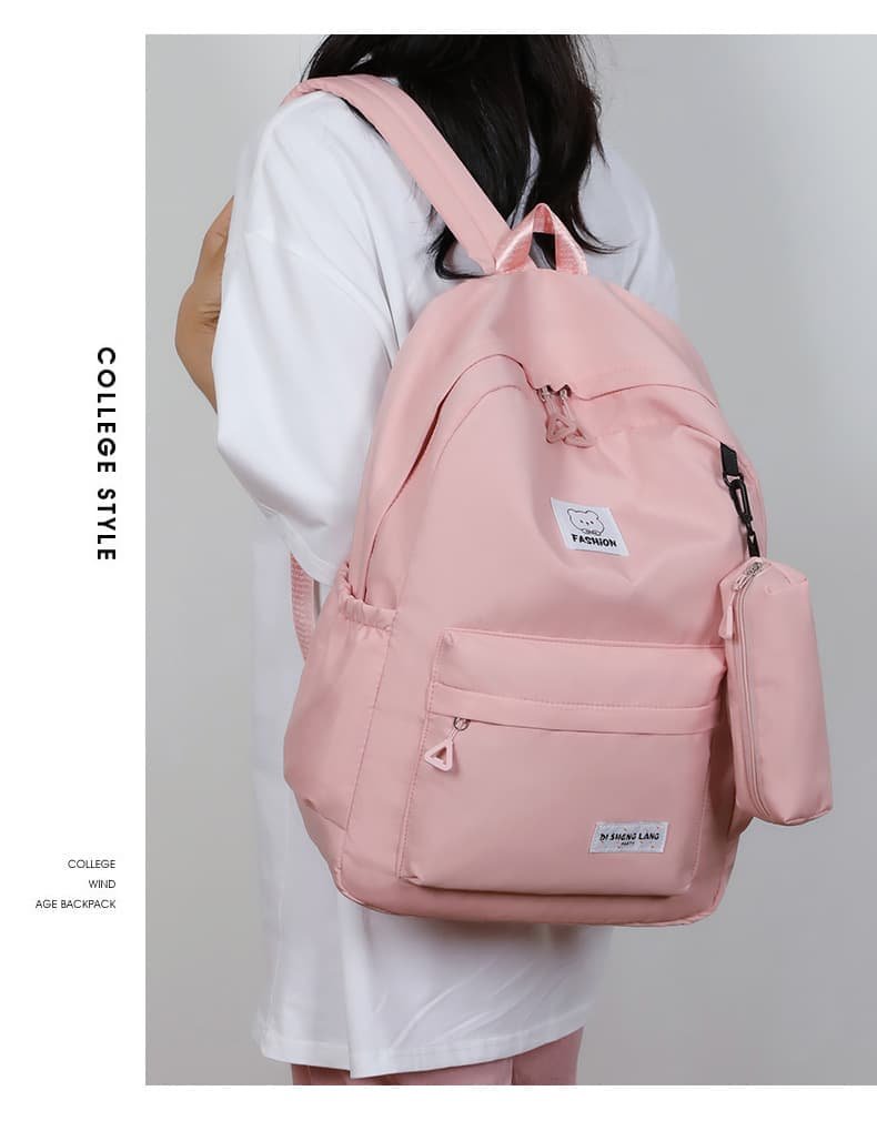 Purple Large Capacity Travel Backpack for Girls - Waterproof School Bag with Detachable Pencil Case - V888-Elosung23140 V888 ELOSUNG23140 202503211825 03