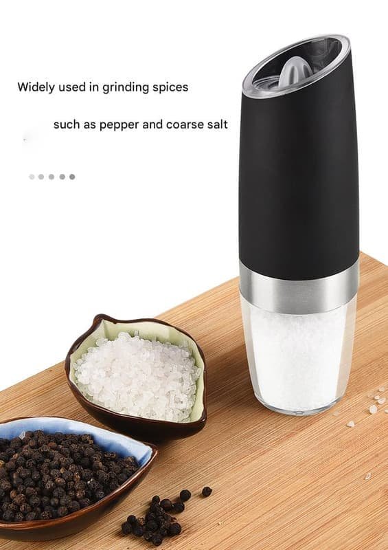 Gravity Electric Salt & Pepper Grinder Set - Adjustable Coarseness, LED Light, Battery Operated(black) - V888-Elosung25786 V888 ELOSUNG25786 202505131852 04