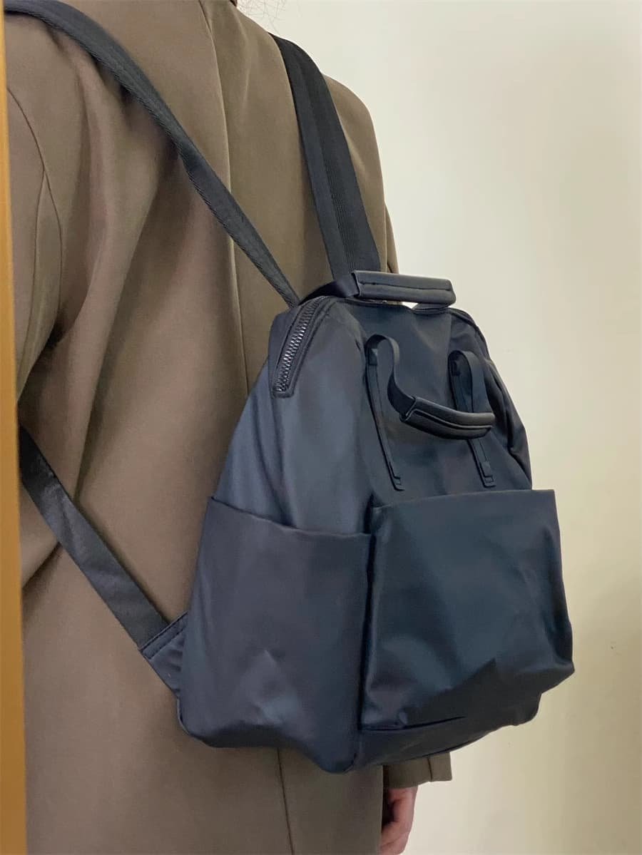 Size S Black Stylish Waterproof Nylon Backpack - Lightweight, Multi-Pocket for Travel, Commute & Daily Use - V888-Elosung27848 V888 ELOSUNG27848 202505231321 02