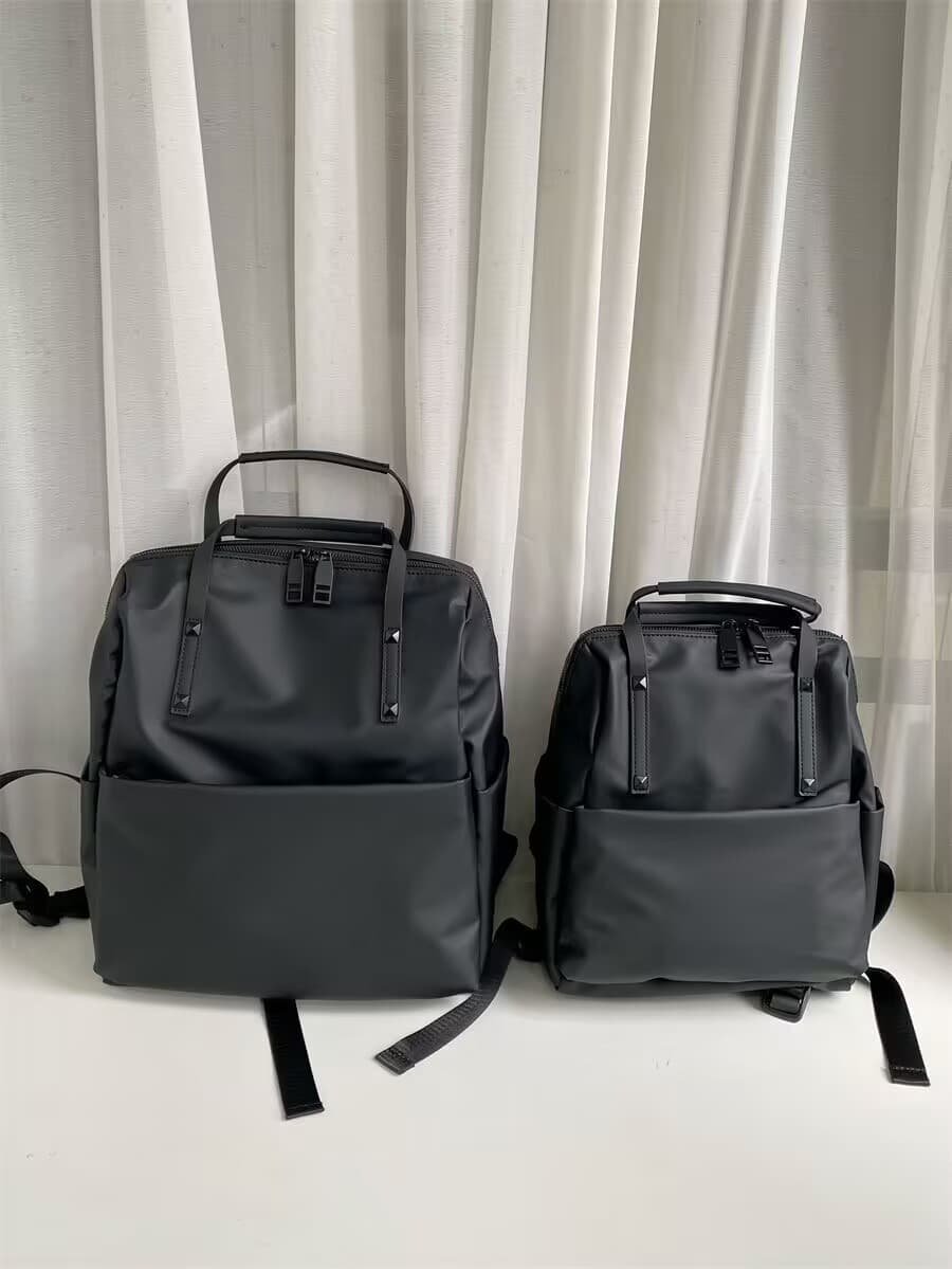 Size S Black Stylish Waterproof Nylon Backpack - Lightweight, Multi-Pocket for Travel, Commute & Daily Use - V888-Elosung27848 V888 ELOSUNG27848 202505231321 05