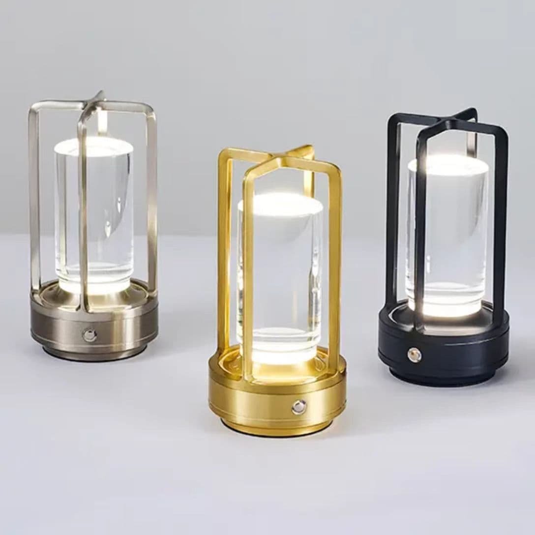 Cross-Shaped LED Table Lamp - Silver Touch Button with USB Charging - V888-Elosung30025 V888 ELOSUNG30025 202505151740 01