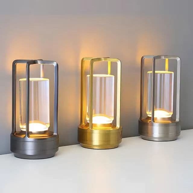 Cross-Shaped LED Table Lamp - Silver Touch Button with USB Charging - V888-Elosung30025 V888 ELOSUNG30025 202505151740 02