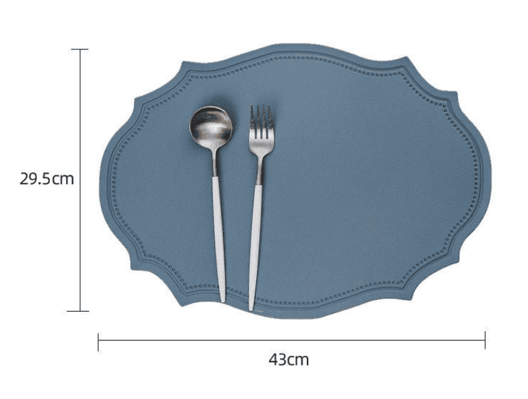 4 pcs Retro Faux Leather Placemat - Waterproof & Oil-Proof Dining Table Mat (Beige) - V888-Elosung31203 V888 ELOSUNG31203 202505281033 02