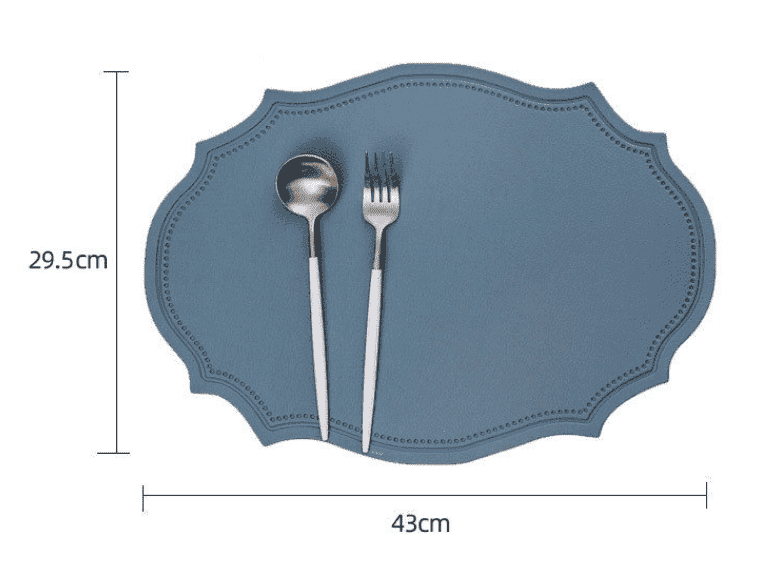 4 pcs Retro Faux Leather Placemat - Waterproof & Oil-Proof Dining Table Mat (Black) - V888-Elosung31220 V888 ELOSUNG31220 202505281042 02