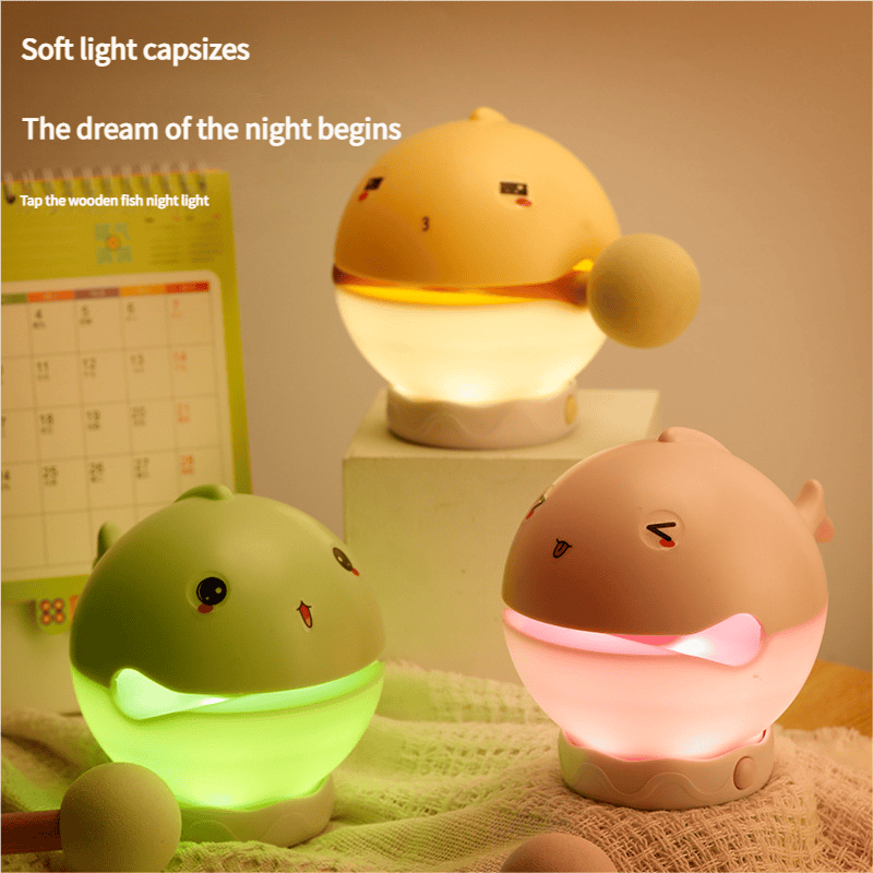 Portable rechargeable tapping control night light- 3-Level Dimmable Bedside Lamp(green) - V888-Elosung35207 V888 ELOSUNG35207 202506241105 01