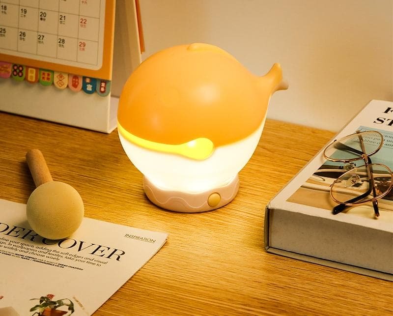 Portable rechargeable tapping control night light- 3-Level Dimmable Bedside Lamp(apricot) - V888-Elosung35208 V888 ELOSUNG35208 202506241106 00