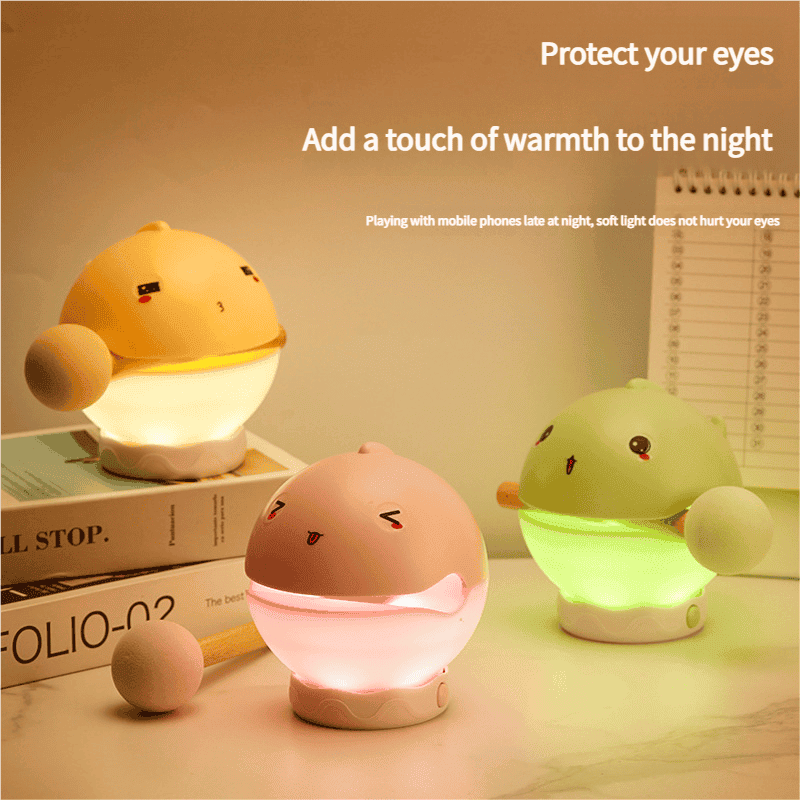 Portable rechargeable tapping control night light- 3-Level Dimmable Bedside Lamp(apricot) - V888-Elosung35208 V888 ELOSUNG35208 202506241106 02