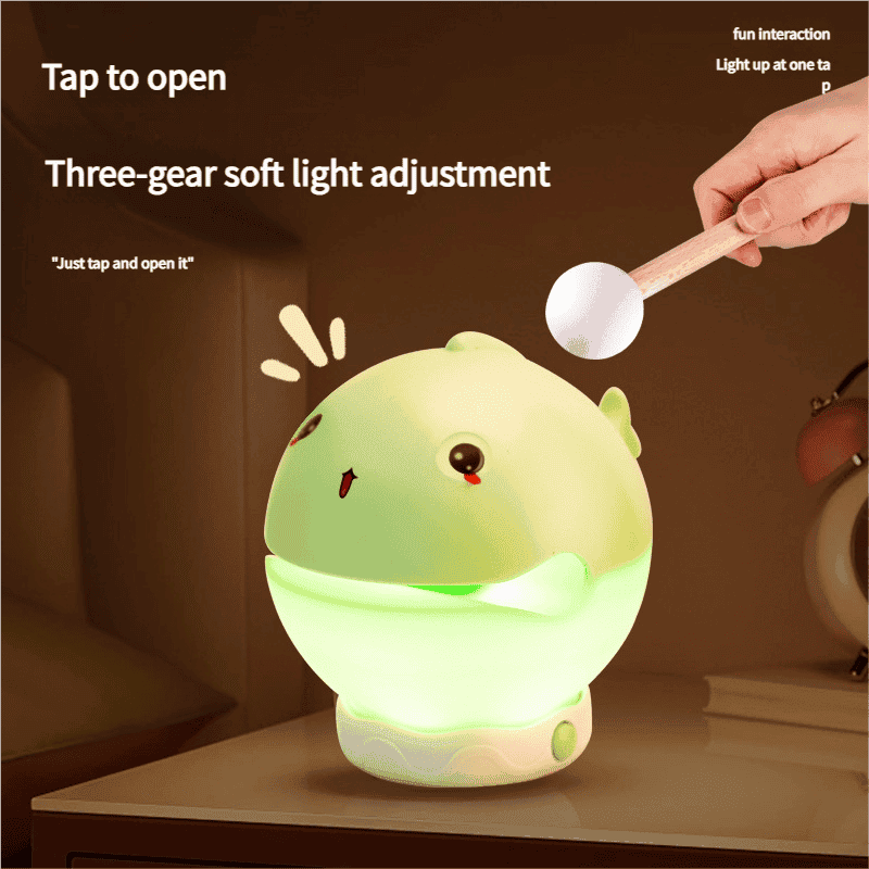 Portable rechargeable tapping control night light- 3-Level Dimmable Bedside Lamp(apricot) - V888-Elosung35208 V888 ELOSUNG35208 202506241106 03