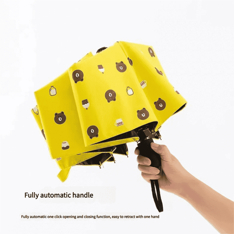 Auto Open/Close 8-Rib Sun & Rain Umbrella - 98cm UV Protection Canopy(navy blue) - V888-Elosung35277 V888 ELOSUNG35277 202506241146 02