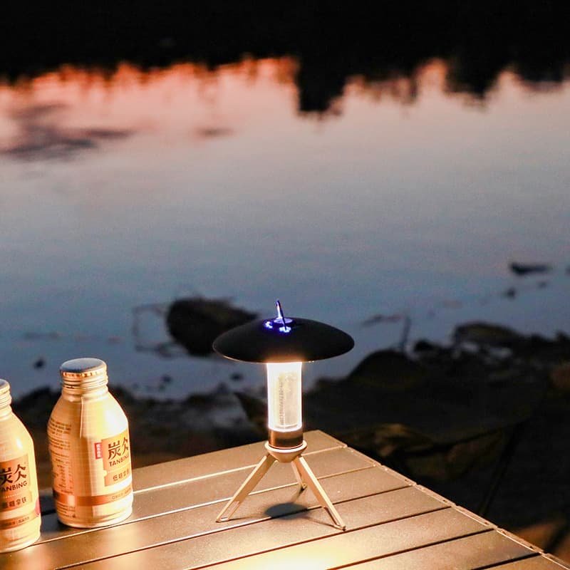 Portable Outdoor Camping Lantern with Tripod Stand, Soft Light Diffuser & USB-C Charging(black) - V888-Elosung35686 V888 ELOSUNG35686 202507151020 02