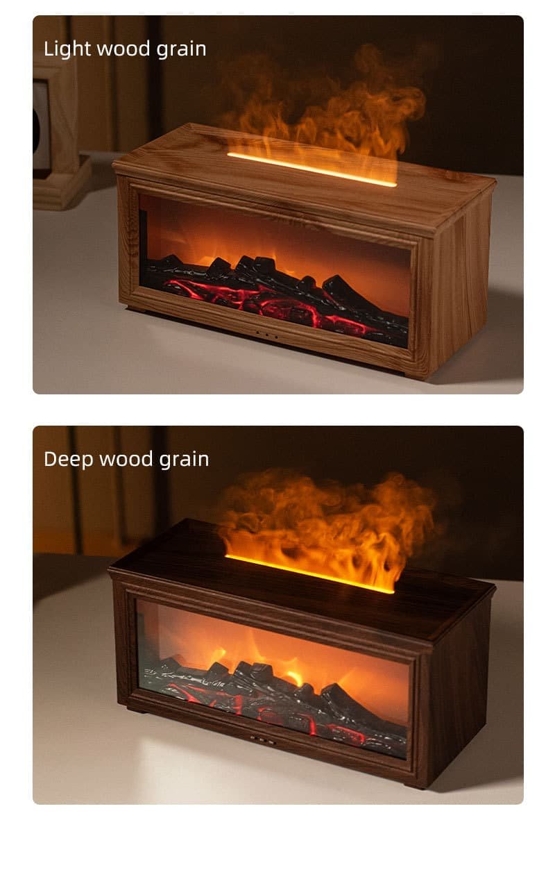 Fireplace Flame Effect Aroma Diffuser & Humidifier with 7-Colour Light, Timer & Remote Control(White) - V888-Elosung35859 V888 ELOSUNG35859 202508111453 12