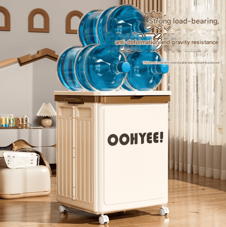Beige Large Foldable Storage Box with Lid and Wheels - Heavy Duty Collapsible Toy Organizer Bin - V888-Elosung36117 V888 ELOSUNG36117 202508041442 05