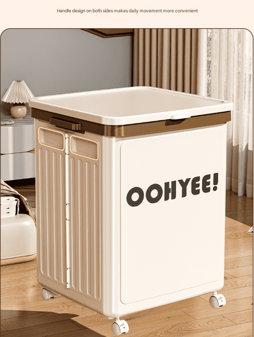 Beige Large Foldable Storage Box with Lid and Wheels - Heavy Duty Collapsible Toy Organizer Bin - V888-Elosung36117 V888 ELOSUNG36117 202508041442 06