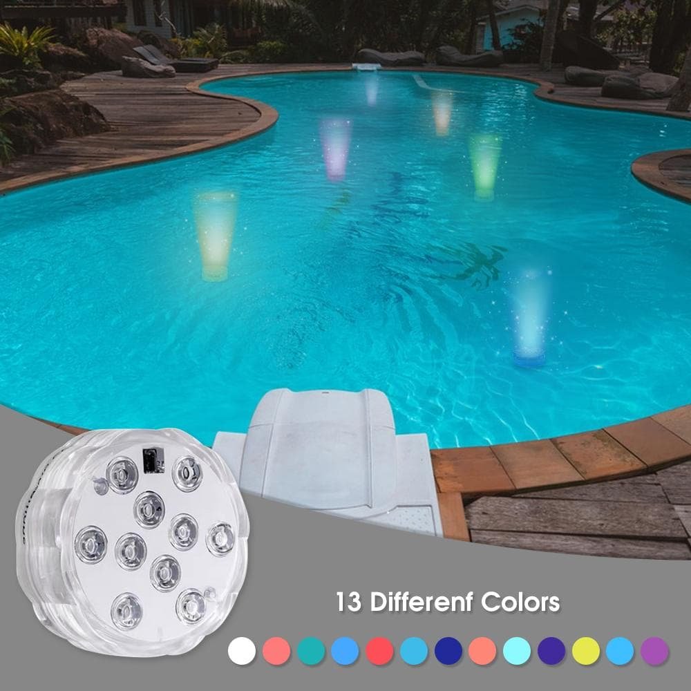 Lazy Dayz 13 Colors LED Remote Pool Light 2 Pack - V915-MB0048 V915 MB0048 203704 03
