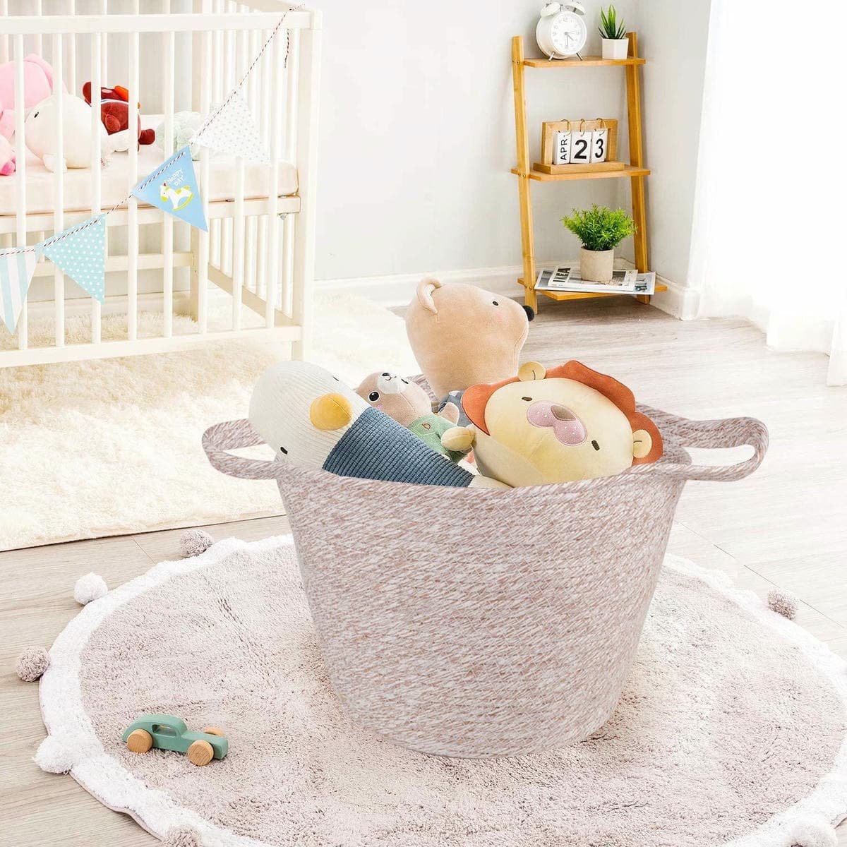 2 Piece Cotton Rope String Carry Handles Storage Baskets Set - V915-MB0051 V915 MB0051 204067 03