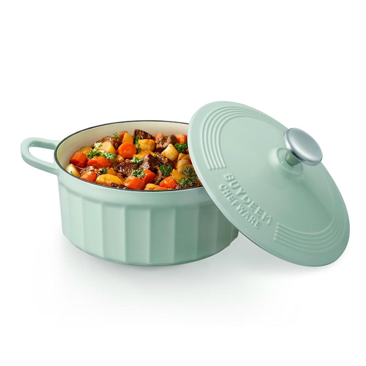 BUYDEEM CP521 Enameled Cast-Iron Dutch Oven - V943-CP521-GREEN V943 CP521 GREEN 202507141835 03