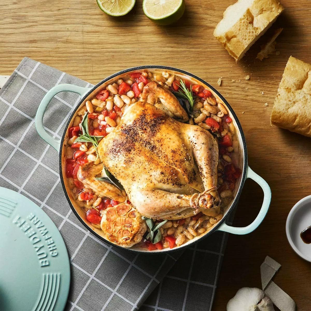 BUYDEEM Enameled Cast-Iron Dutch Oven - V943-CP552-GREEN V943 CP552 GREEN 202507141836 03