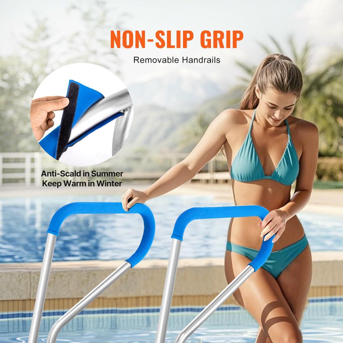 Pool Handrail 39 x 32 inch Stainless Steel with Base Plate for Spas - V952-BXGYCFSDDB39WBGVHV0 V952 BXGYCFSDDB39WBGVHV0 202507141340 03