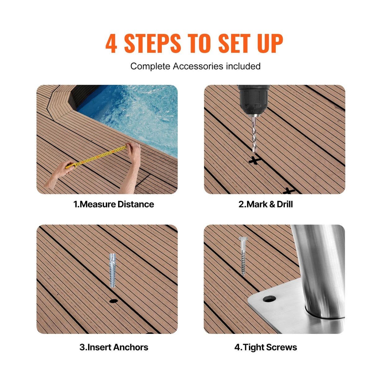 Pool Handrail 39 x 32 inch Stainless Steel with Base Plate for Spas - V952-BXGYCFSDDB39WBGVHV0 V952 BXGYCFSDDB39WBGVHV0 202507141340 04