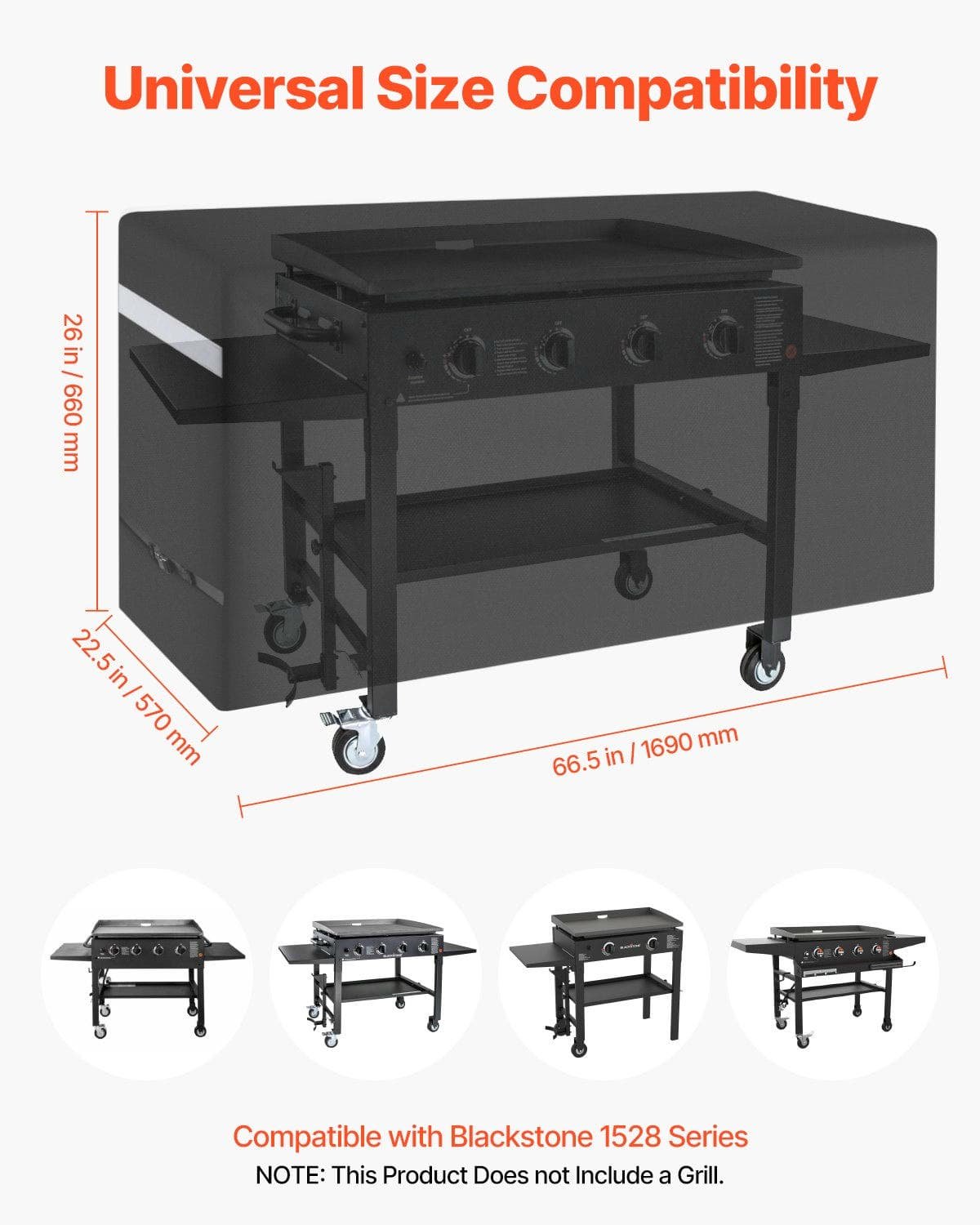 66 inch Grill Cover Heavy Duty BBQ Gas Grill Cover Outdoor Waterproof - V952-PJPDSKLZZPDS45DSGV0 V952 PJPDSKLZZPDS45DSGV0 202508012353 03
