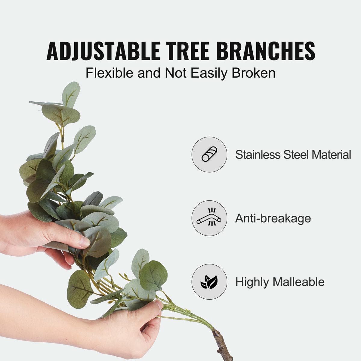 Artificial Eucalyptus Tree, 15.2cm Tall Faux Plant, Secure PE Material & Anti-Tip Tilt Protection Low-Maintenance Plant, Lifelike Green Fake Potted Tree for Home Office Decor Indoor Outdoor - V952-RZS6FTAS00006C43AV0 V952 RZS6FTAS00006C43AV0 202507141447 04