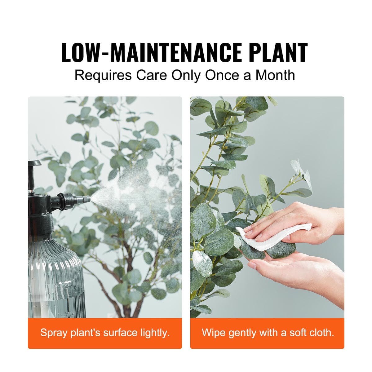 Artificial Eucalyptus Tree, 15.2cm Tall Faux Plant, Secure PE Material & Anti-Tip Tilt Protection Low-Maintenance Plant, Lifelike Green Fake Potted Tree for Home Office Decor Indoor Outdoor - V952-RZS6FTAS00006C43AV0 V952 RZS6FTAS00006C43AV0 202507141447 05