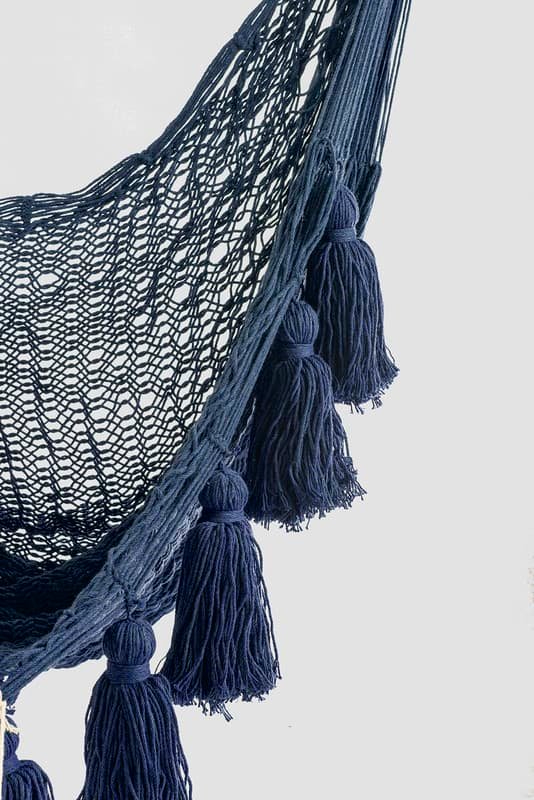 Deluxe Extra Large Mexican Hammock Chair in Outdoor Cotton Colour Blue - V97-DHSCHBLUE Deluxe Extra Large Mexican Hammock Chair in Outdoor Cotton Colour Blue - Image 3