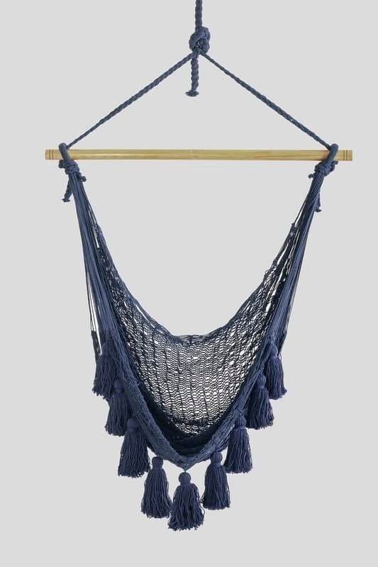 Deluxe Extra Large Mexican Hammock Chair in Outdoor Cotton Colour Blue - V97-DHSCHBLUE Deluxe Extra Large Mexican Hammock Chair in Outdoor Cotton Colour Blue - Image 10