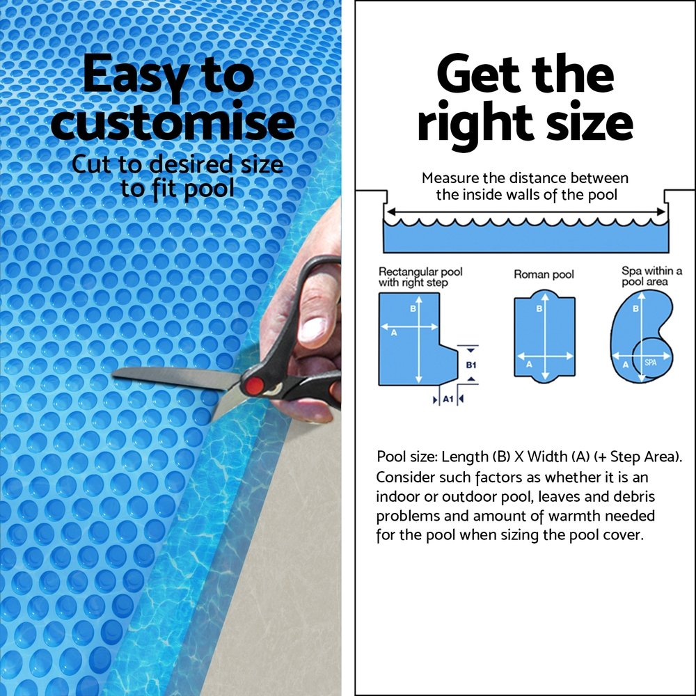 Aqua Buddy Pool Cover 600 Micron 6.5x3m Swimming Pool Solar Blanket Blue - PC-65X30-L-BL Aqua Buddy Pool Cover 600 Micron 6.5x3m Swimming Pool Solar Blanket Blue - Image 6