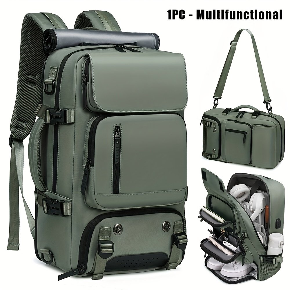 18.1-inch Easy-Travel Bag (46×30×16 cm): Four carrying modes in one bag, with independent shoe compartment and freely switchable hidden shoulder straps.(BLACK) - V1102-BJBBB001 18.1-inch Easy-Travel Bag (46×30×16 cm): Four carrying modes in one bag, with independent shoe compartment and freely switchable hidden shoulder straps.(BLACK) - Image 12