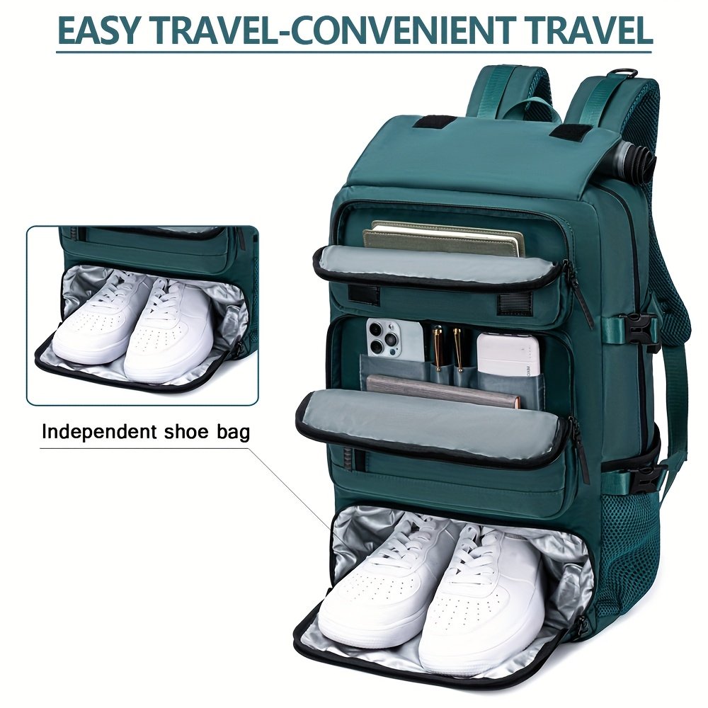 18.1-inch Easy-Travel Bag (46×30×16 cm): Four carrying modes in one bag, with independent shoe compartment and freely switchable hidden shoulder straps.(peacock blue) - V1102-BJBBB003 18.1-inch Easy-Travel Bag (46×30×16 cm): Four carrying modes in one bag, with independent shoe compartment and freely switchable hidden shoulder straps.(peacock blue) - Image 10