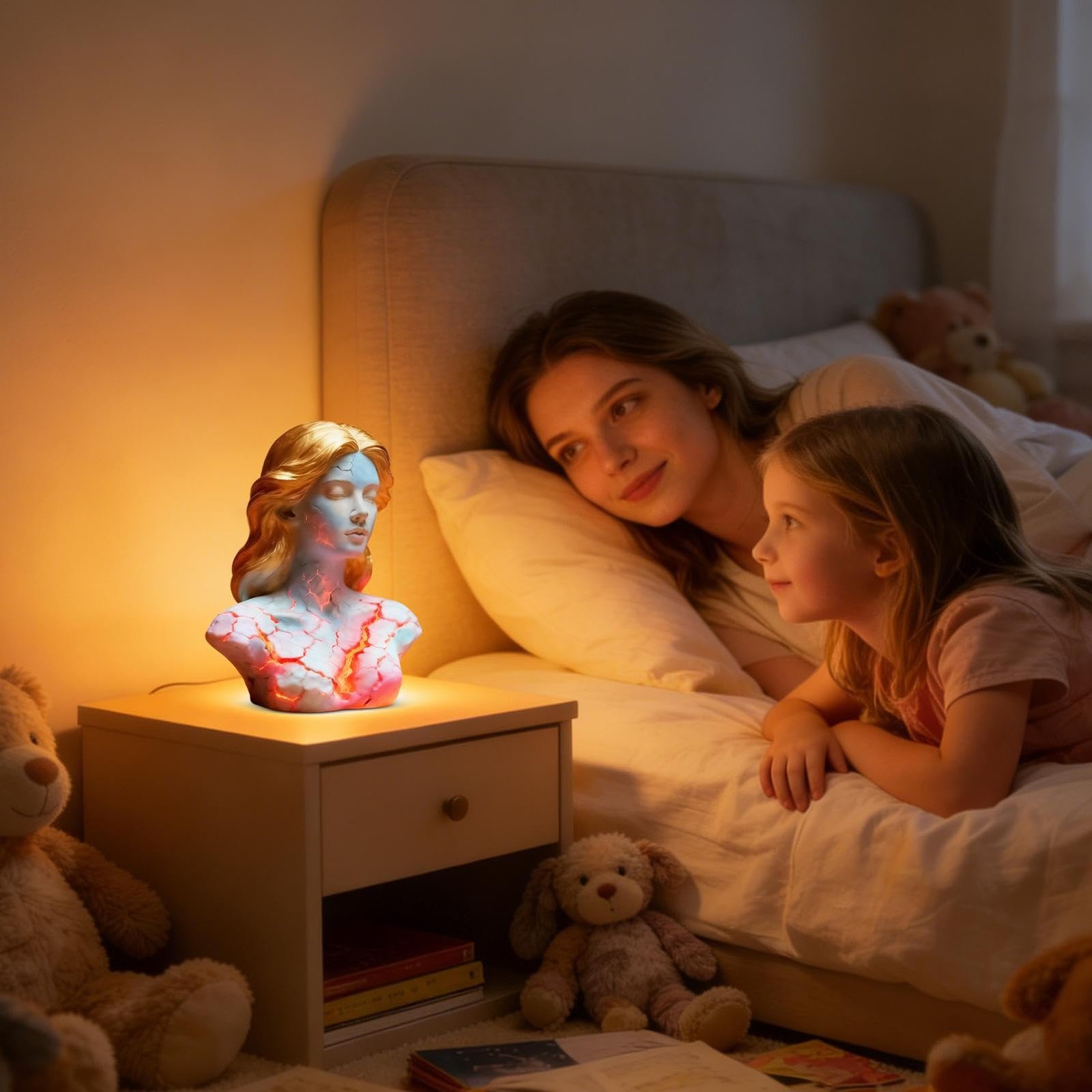 Blazing Maiden Figurine LED Lamp – Artistic Resin Sculpture with Crackled Light Effect, Elegant Decorative Night Light(Black) - V1107-CS-CYSVBJH Blazing Maiden Figurine LED Lamp – Artistic Resin Sculpture with Crackled Light Effect, Elegant Decorative Night Light(Black) - Image 3