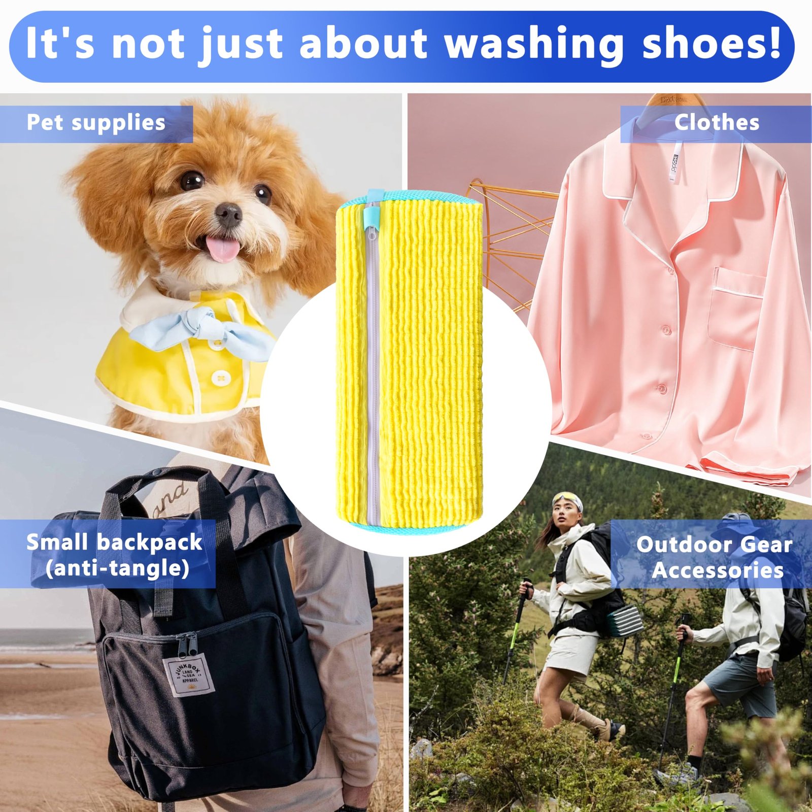 2-Pack Reusable Shoe Washing Machine Bag – White Protective Laundry Bag for All Shoes, Anti-Deformation & Deep Clean with Zipper Lock (Yellow) - V1107-CS-XZXHDH 2-Pack Reusable Shoe Washing Machine Bag – White Protective Laundry Bag for All Shoes, Anti-Deformation & Deep Clean with Zipper Lock (Yellow) - Image 6