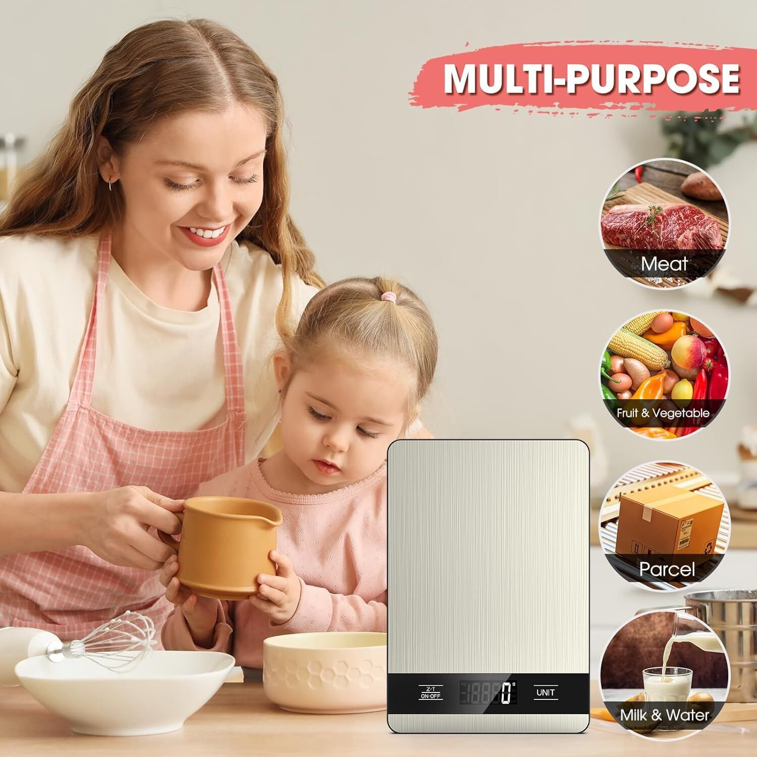 10kg/1g Precision Kitchen Scale: Ultra-Thin, Multi-Unit, Stainless Steel for Aussie Home Cooks - V1107-KITCHEN SCALE1 10kg/1g Precision Kitchen Scale: Ultra-Thin, Multi-Unit, Stainless Steel for Aussie Home Cooks - Image 7