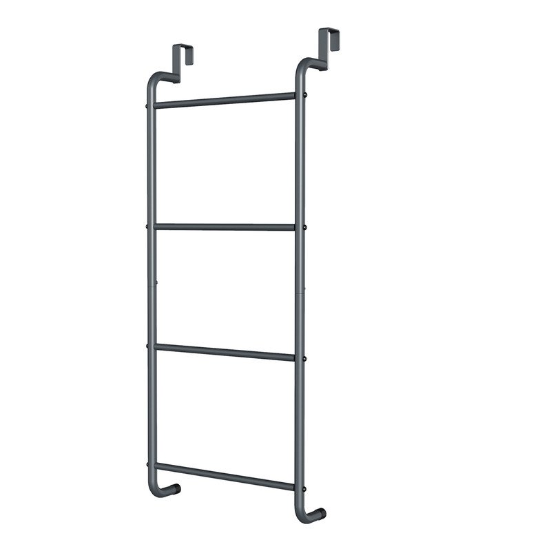 Over The Door Towel Rack Metal Behind Door Hanger for Bathroom Bedroom-Grey