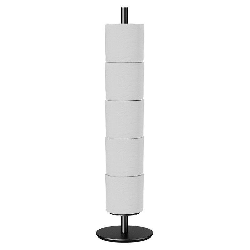Household Floor-Standing Single-Pole Long Tissue Paper Holder-Black