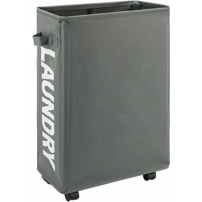 Gray Collapsible Laundry Hamper 22",1,0,1,", Large & Slim Shape: The slim laundry basket display size is 15.3""(L) x 7.4""(W) x 22.8""(H) (please see the size carefully)