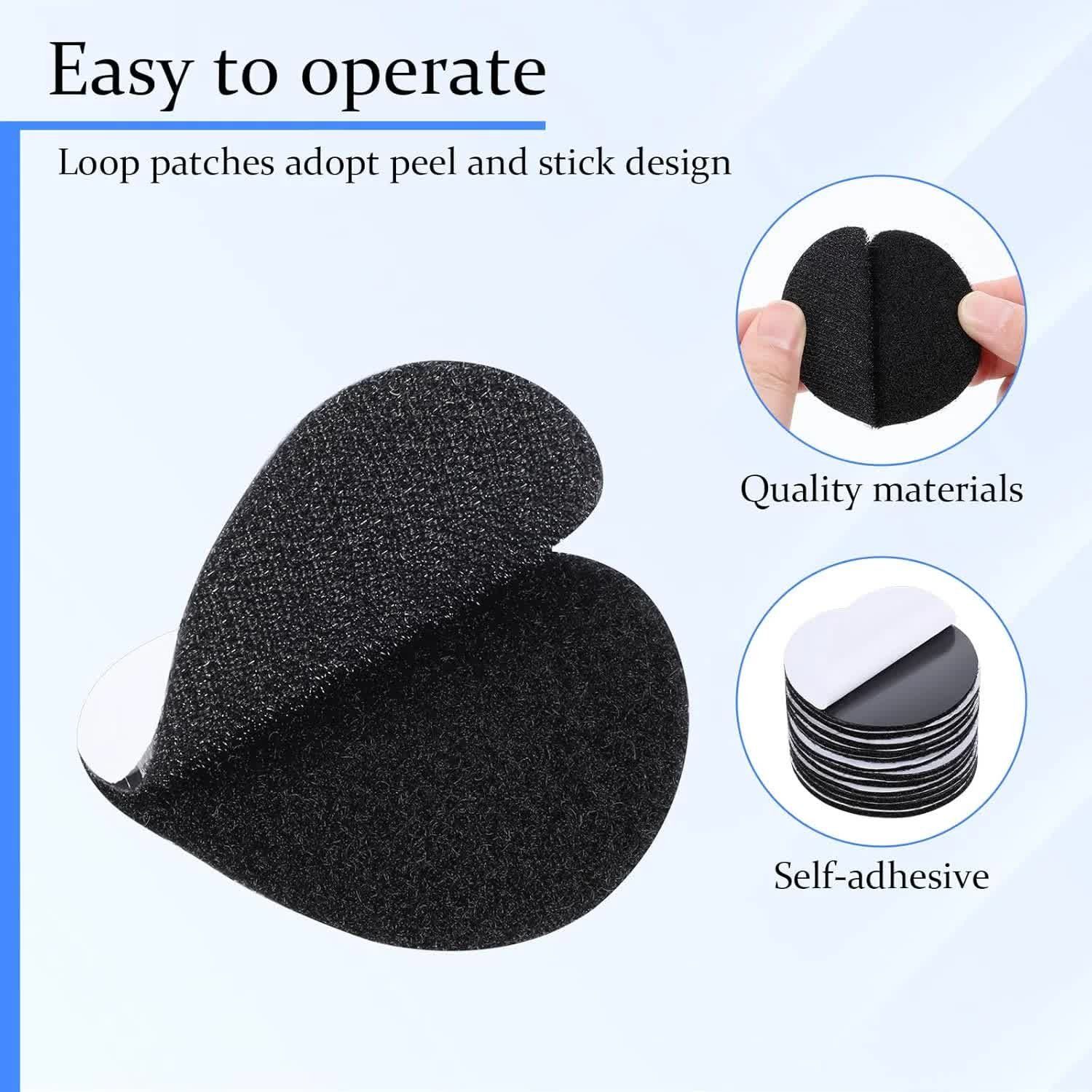 12 Pairs Round Self Adhesive Hook and Loop Tape, 2 Inch Black Nylon Self Adhesive Dots Double-Sided Adhesive Strip Heavy-Weight Industrial Strength Sticky Tape for Home Car Office Wall Decoration - V1188-CYX-J02-1427 12 Pairs Round Self Adhesive Hook and Loop Tape, 2 Inch Black Nylon Self Adhesive Dots Double-Sided Adhesive Strip Heavy-Weight Industrial Strength Sticky Tape for Home Car Office Wall Decoration - Image 3