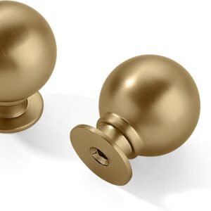 10 Pack 1 Inch Vintage Ball Champagne Bronze Cabinet Knobs Kitchen Cabinet Hardware Satin Brass Drawer Knobs Pulls for Drawers. Champagne Bronze Knob Champagne Bronze Knob