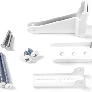 Storm Door Closer Bracket?Repair Jamb Bracket Compatible with Andersen?Durable Screen Door Closer Replacement Parts Kits with Emco/Larson/Pella, Protecting Doors from Damage from Strong Winds (White)