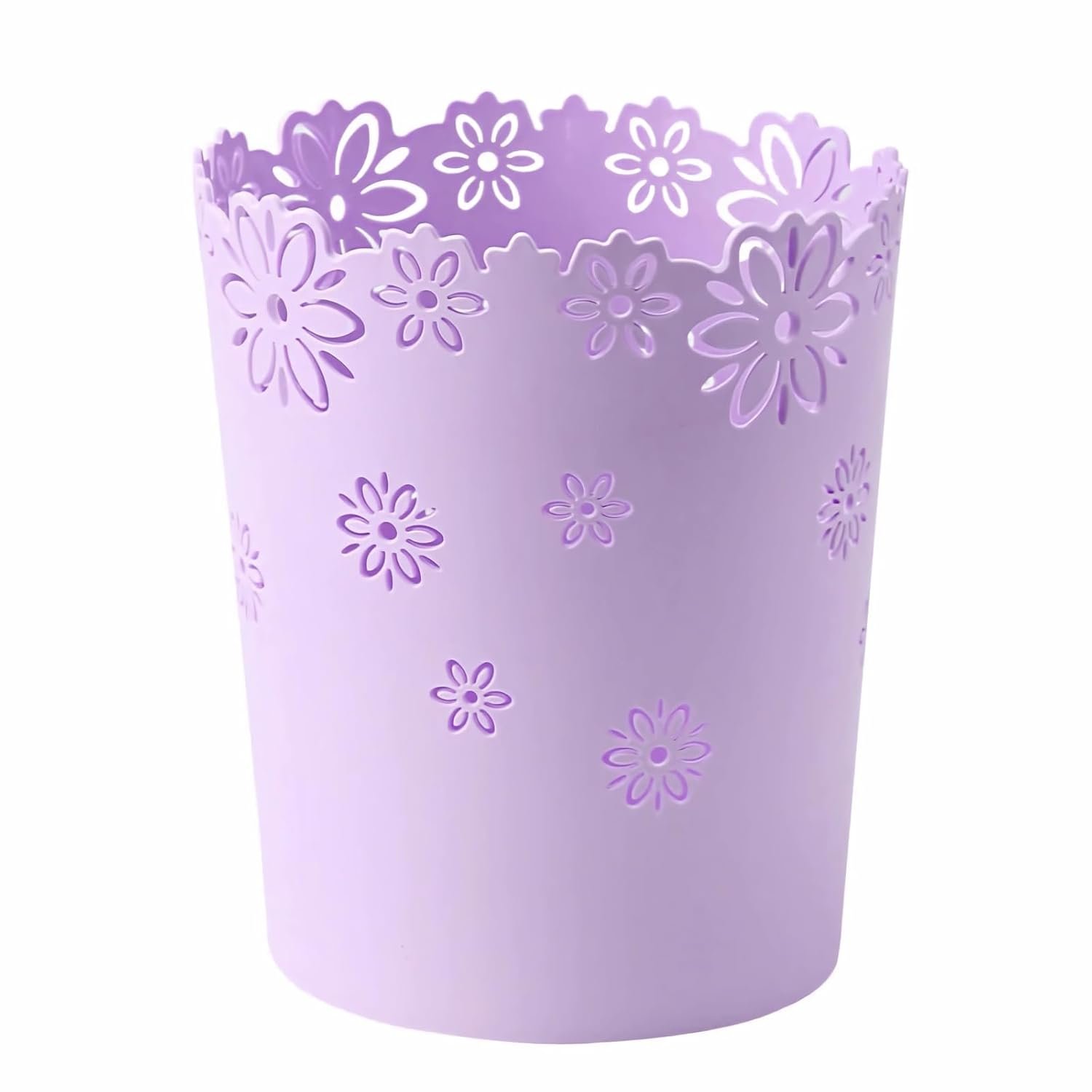 Mini Wastebasket Small Purple Trash can Office Plastic Garbage Can for Bathroom Vanity Desktop Office or Living Room (Purple, Mini) Purple Mini