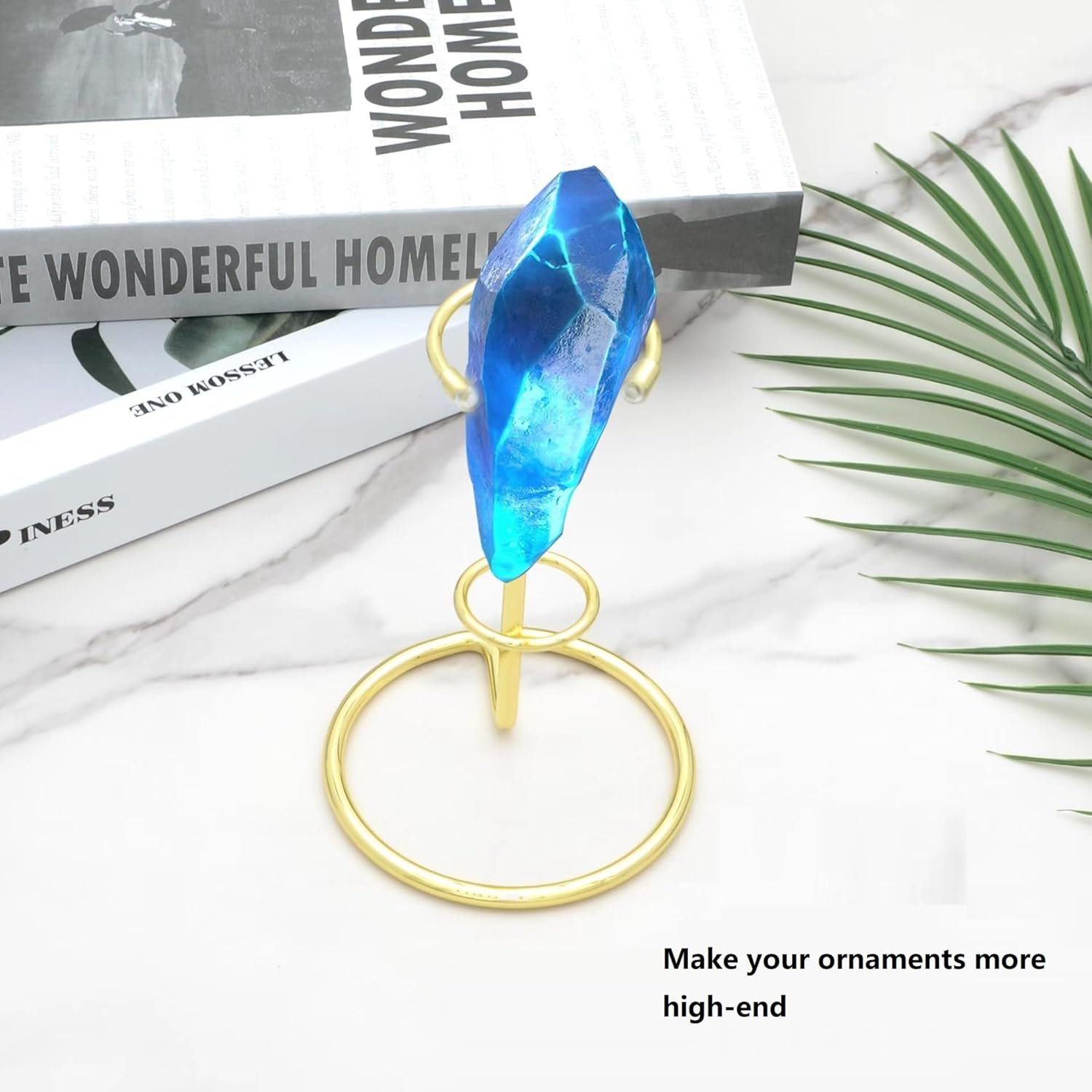 4 Pieces Small Crystal Rod Display Stand - Elegant Iron Gemstone and Mineral Holder, Geode Holder for Small Gemstone Crystal Mineral Agate Two Sizes 2.4x3.7 Inch 3.38×5.11 Inch Size (silver, large) - V1188-CYX-LHJ-774 4 Pieces Small Crystal Rod Display Stand - Elegant Iron Gemstone and Mineral Holder, Geode Holder for Small Gemstone Crystal Mineral Agate Two Sizes 2.4x3.7 Inch 3.38×5.11 Inch Size (silver, large) - Image 2