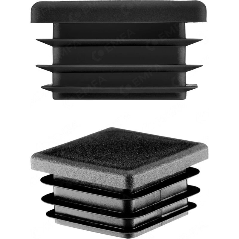 Square Pipe Plug 60X60 Mm, 10 Pieces, Black (Ral 9005) Cap, 6X6 Cm - V1188-MS-227-0062 Square Pipe Plug 60X60 Mm, 10 Pieces, Black (Ral 9005) Cap, 6X6 Cm - Image 2