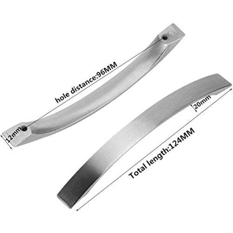 10 pcs Set Kitchen Cabinet Handles - Chrome- Brushed Nickel Door Handles Kitchen Handle Stainless Steel Kitchen Handle - V1188-MS-227-0440 10 pcs Set Kitchen Cabinet Handles - Chrome- Brushed Nickel Door Handles Kitchen Handle Stainless Steel Kitchen Handle - Image 2