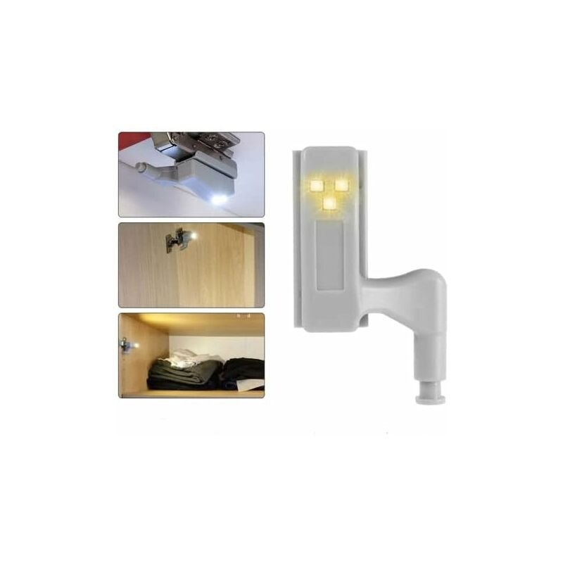 10 pcs LED Hinge Sensor Light For Cupboard Wardrobe Kitchen Night Lamp Wardrobe Cabinet Night Light - V1188-MS-227-0668 10 pcs LED Hinge Sensor Light For Cupboard Wardrobe Kitchen Night Lamp Wardrobe Cabinet Night Light - Image 4