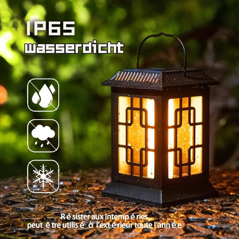 Outdoor Solar Light, Outdoor Solar Lantern Garden, Solar Lantern Two Working Modes Flashing/Warm Solar Torch Garden For - V1188-MS-227-0693 Outdoor Solar Light, Outdoor Solar Lantern Garden, Solar Lantern Two Working Modes Flashing/Warm Solar Torch Garden For - Image 2