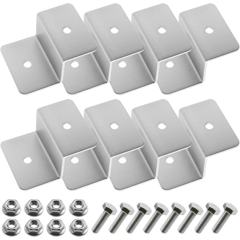 Solar Panel Mounting Bracket Kit Z Type With Nuts And Bolts 1 Hole