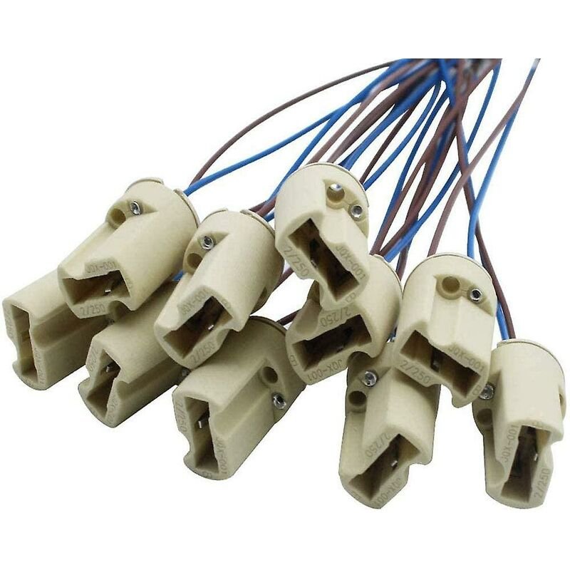 10 pcs G9 Ceramic Lamp Holder,Halogen Lamps Ceramic Connector Socket,G9 Lamp Holder 250V G9 Socket Ceramic Light Lamp - V1188-MS-227-1282 10 pcs G9 Ceramic Lamp Holder,Halogen Lamps Ceramic Connector Socket,G9 Lamp Holder 250V G9 Socket Ceramic Light Lamp - Image 2