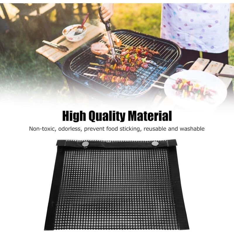 Bbq Grilling Bags, Reusable Grilling Bag Outdoor Cooking Pouch For Meat, Fish, Vegetables, 27X22Cm - V1188-MS-227-1448 Bbq Grilling Bags, Reusable Grilling Bag Outdoor Cooking Pouch For Meat, Fish, Vegetables, 27X22Cm - Image 3